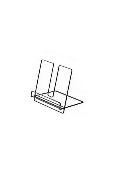 COOYA Tablet Display Rack Desktop Storage Rack Magazine Recipe Rack,Desktop Foldable Iron Bookshelf(White)