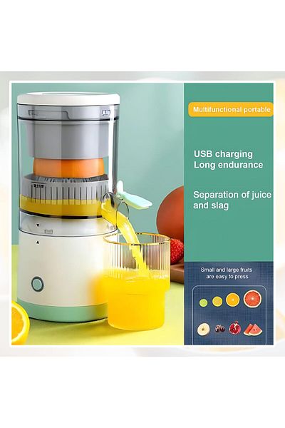 COOYA Citrus Juicer,Electric Orange Juice Squeezer with Powerful Motor and USB Charging Cable (White)