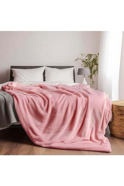 COOYA Pink King Size Fleece Blanket,Soft Lightweight Plush Microfiber,Cozy Fuzzy Luxury,108x90 Inches