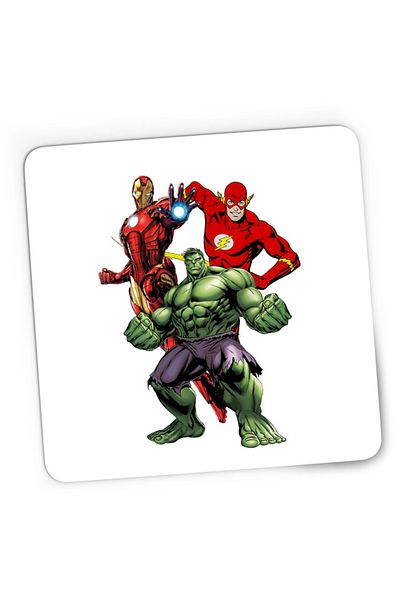 OEM Mousepad Gaming Ironman Hulk Flash Flying Hero Fantasy Comic Books, 21x19 см