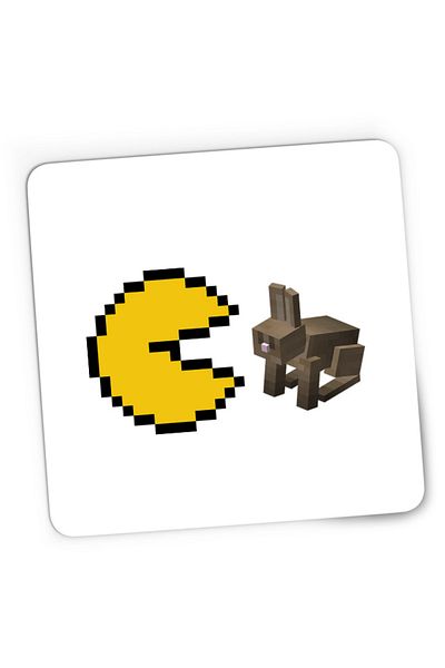 OEM Mousepad Gaming Pac Man Minecraft Rabbit Pixel Game Simple Japan, 21x19 см