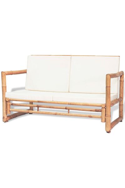 vidaxl 4 Piece Garden Lounge Set with Cushions Bamboo