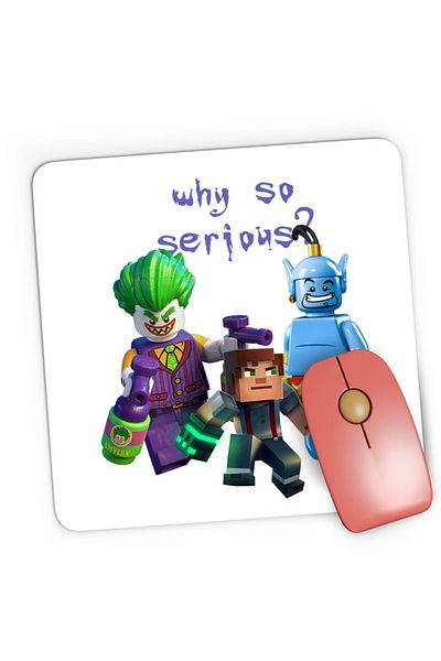 OEM Mousepad Gaming Joker Why Serious Alladin Spirit Minecraft Game, 21x19 см