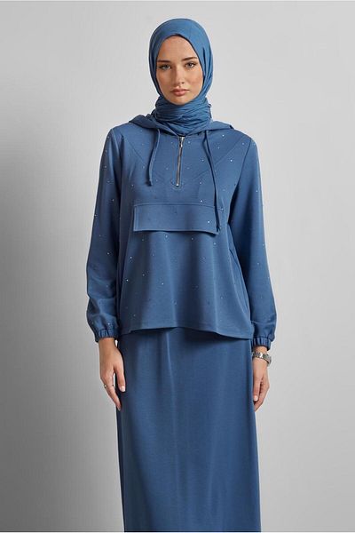 Alvina Stone Skirt Tracksuit Set 45633