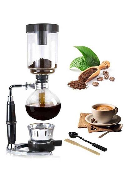 COOYA 500ml Siphon Manual Coffee Machine Glass Pot, Home DIY Coffee Tea Filter Manual Coffeemaker