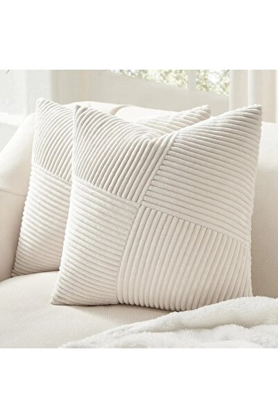 Elindor Set de 2 fețe de pernă Elindor®, 40 × 40 cm, catifea moale, model cu ...