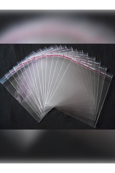 Ambalaj Evi 23X45 cm Transparent Adhesive Bag Opp Self Adhesive Gelatin Glossy Bag 100 Pieces