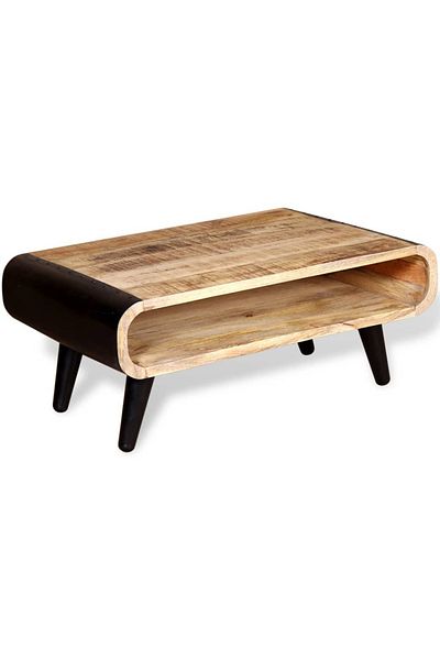 vidaxl Coffee Table Rough Mango Wood 90x55x39 cm
