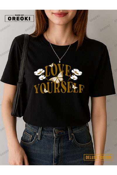 EFFRENATU Tricou negru pentru fete din țesătură de bumbac, ediție DELUXE, cu ...