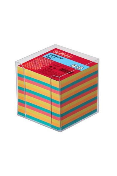 Herlitz Notebook Block With Stand, 650 Sheets, Dimensions 9x9x9 Cm, Colored Pages