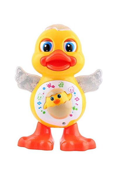 LIXADA بطة راقصة متعددة الوظائف مصنوعة من مادة متينة مع أضواء وموسيقى للأطفال