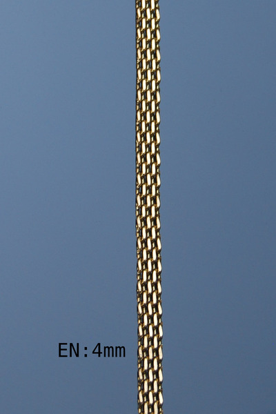 Rua Jewelry Steel Italian Knitted Straw Necklace 4 mm Gold Color |   Non-Blackening, Unisex, 2 Years Warranty