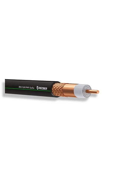 REÇBER Cablu coaxial Recber RG6/U6 tip 2 negru
