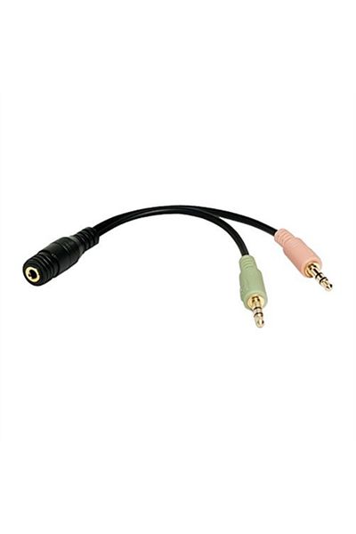 LogiLink | Adapter audio | Żeński | Mini-phone stereo 3,5 mm | Mini-phone 3,5 mm 4-biegunowy