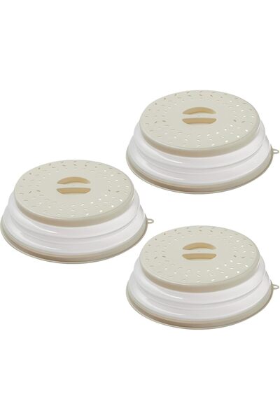 Arabest 3PCS Collapsible Microwave Food Cover,Splatter Guard Lid with Air Ven...