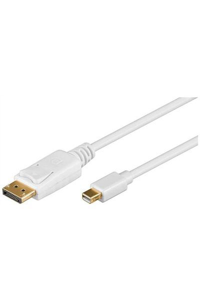 goobay | Kabel DisplayPort | Męski | 20-pinowy DisplayPort | Męski | Mini DisplayPort | 1 m | Biały