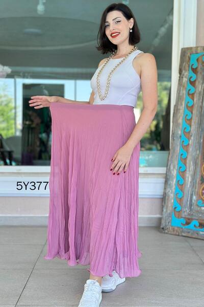 İnce Topuk Lined Chiffon Skirt 5Y377