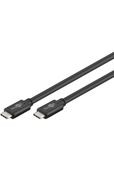 goobay | Kabel USB-C | Męski | 24-pinowy USB-C | Męski | Czarny | 24-pinowy USB-C | 0,5 m