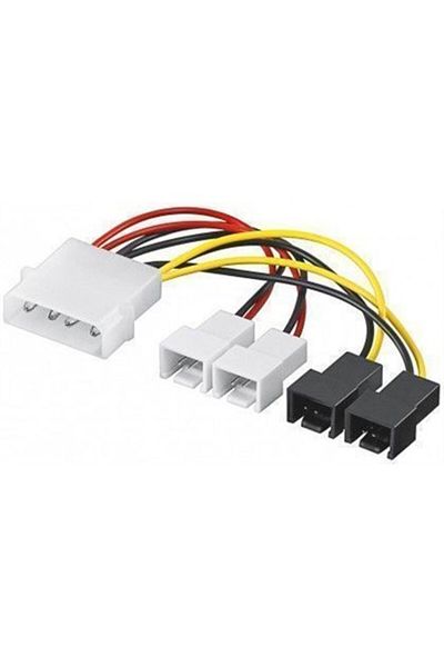 goobay | Adapter zasilania wentylatora | Męski | 4 PIN zasilania wewnętrznego | Męski