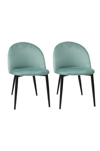 ARTA DOOR Set of 2 Bella Verde Aqua Chairs Black Leg, HoReCa, Kitchen, Living Room, Office, Bedrooms, Hallways
