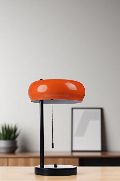 Lumexx SMİTH SİYAH TURUNCU BAŞLIKLI MASA LAMBASI