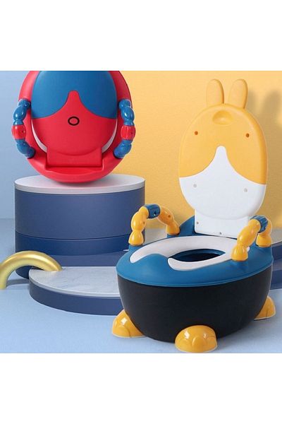 rexa Cute Baby Potty Toilet – PU Cushion with Handrail for Safe Toilet Training 38x26x44 cm