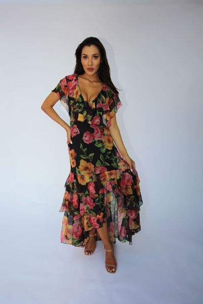 NASTY GAL Rochie maxi cu imprimeu floral