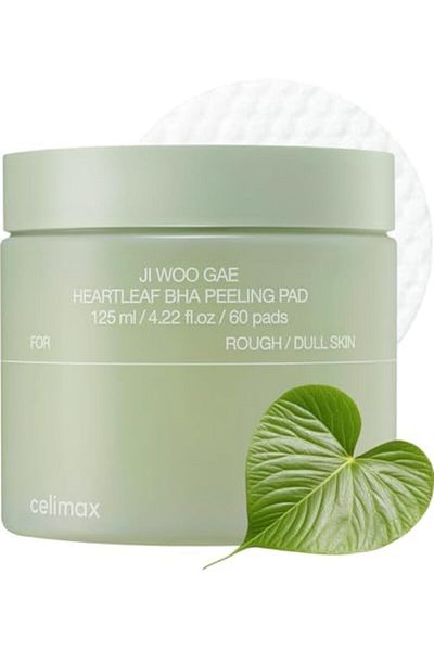 Celimax Ji.Woo.Gae Heartleaf BHA Peeling Pad. Smooth, but Effective 1-Step Exfoliation, 60 Pad, 125m