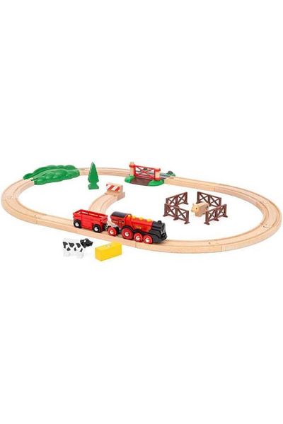 BRIO Train set with big red locomotive