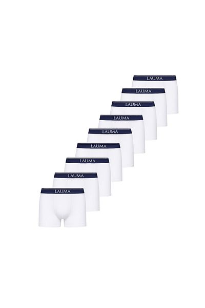 LAUMA Men's White Boxers 9 Pack