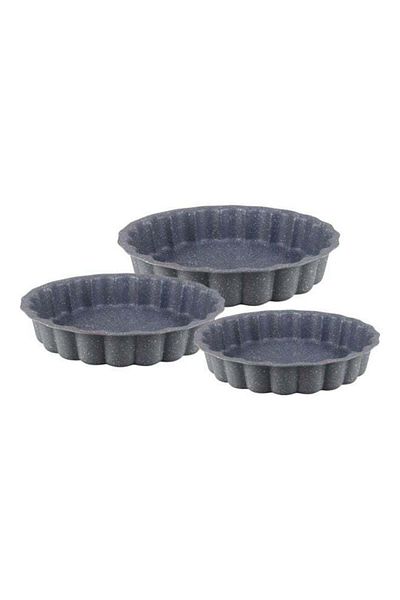 Dessini 3-Piece Granite Cake Pan Set Includes 1 x Small Pan 24cm, 1 x Medium Pan 28cm, 1 x Large Pan