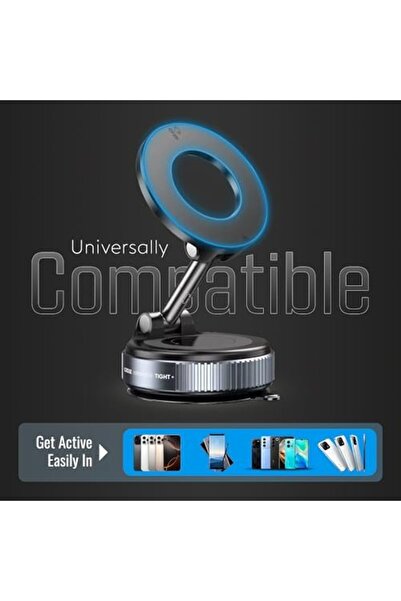 Denx حامل هاتف مغناطيسي للسيارة، حامل لوحة القيادة والزجاج الأمامي قابل للتعديل بزاوية 360 درجة، شفط قوي من سبائك الزنك