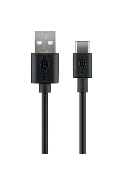 goobay | Kabel USB-C | Męski | 4-pinowy USB typu A | Męski | 24-pinowy USB-C | Czarny | 3 m