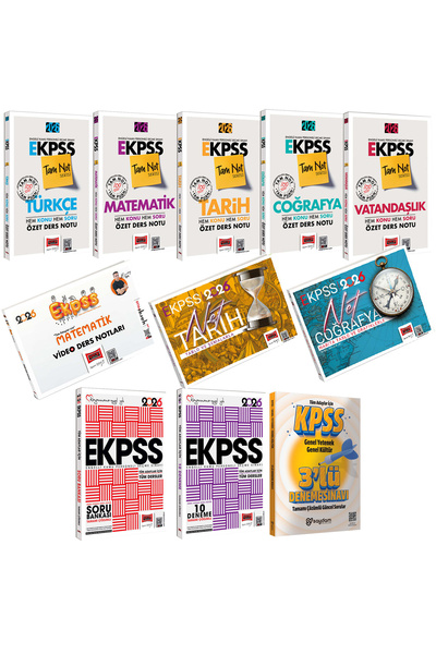 Yargı Yayınları 2026 E-KPSS Tüm Adaylar İçin Özet Ders Notu-Çözümlü Soru Bank...