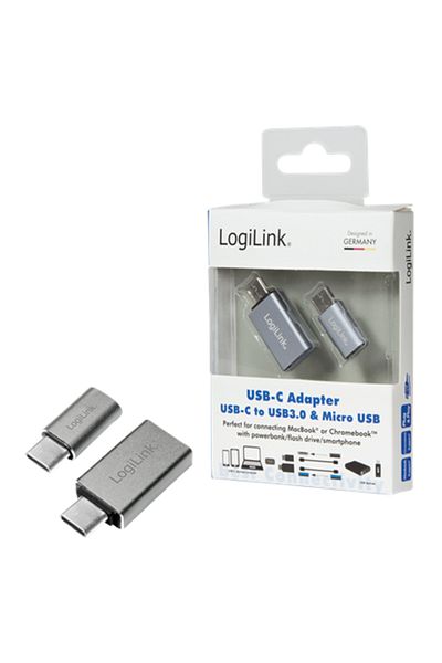 LogiLink AU0040, przejściówka USB, typ C na USB 3.0 i Micro USB żeńskie
