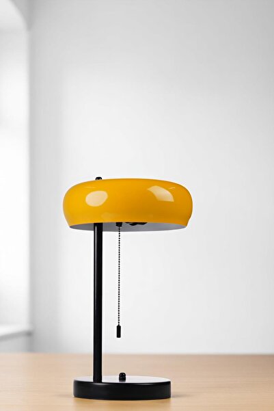 Lumexx SMİTH SİYAH SARI BAŞLIKLI MASA LAMBASI