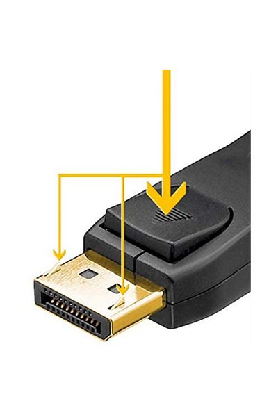 goobay | Kabel DisplayPort | Męski | 20 pin DisplayPort | Męski | 20 pin DisplayPort | 3 m | Czarny