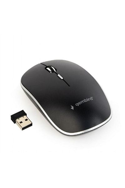 Gembird | Cicha bezprzewodowa mysz optyczna | MUSW-4BS-01 | Mysz optyczna | USB | Czarny