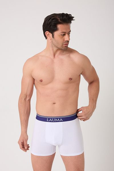 LAUMA Men's White Boxers 6 Pack