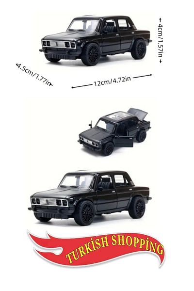 shop 1:36 Scale 12cm Diecast Metal Pull Drop Three Doors Open