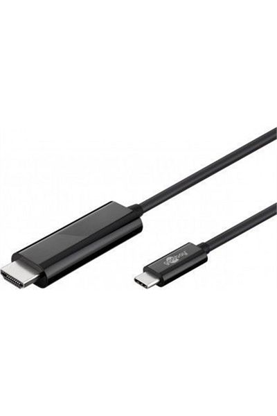 goobay | Mascul | USB-C cu 24 de pini | Mascul | HDMI tip A cu 19 pini | 1,8 m | Negru