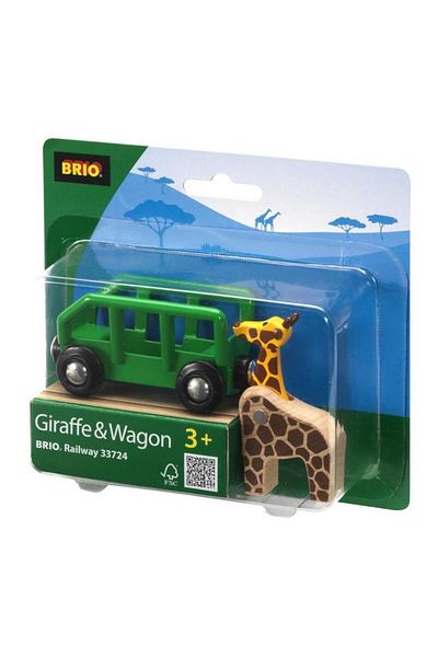 BRIO Safari wagon with giraffe