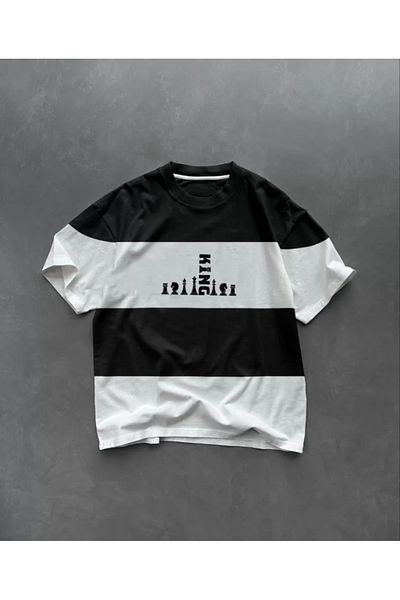 CVS Unisex Crew Neck Printed Oversized T-Shirt - Black
