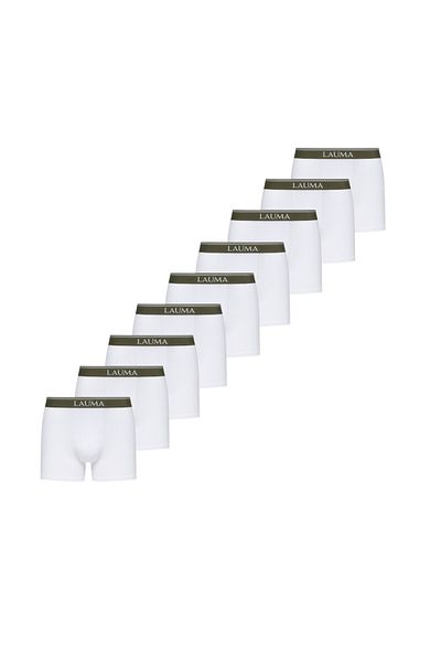 LAUMA Men's White Boxers 9 Pack