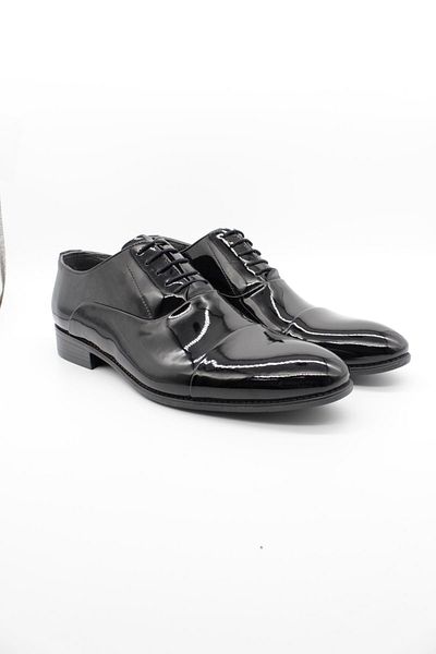İmza Pantofi de ceremonie din piele lacuita neagra cu siret 1033250187