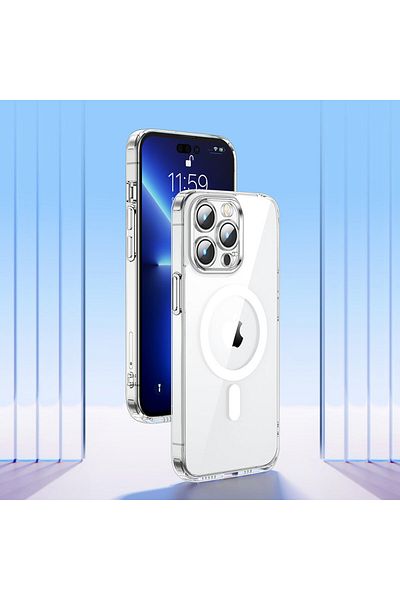 Joyroom Magnetyczne etui do iPhone 14 Plus kompatybilne z MagSafe przezroczysty 14D