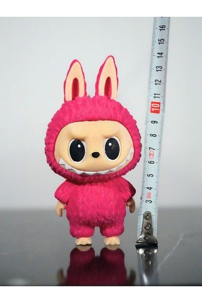 CEKAVE Labubu 2 Pieces Figure Cute Monster Pink Toy Keychain 13cm -