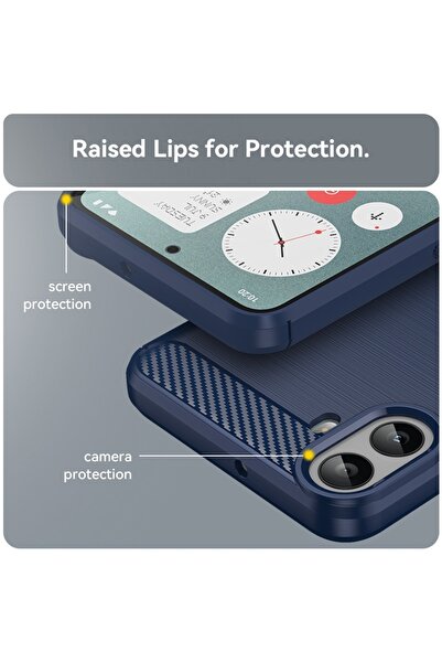 Techsuit Carcasă pentru telefonul Nothing CMF 1 - silicon carbon - albastră