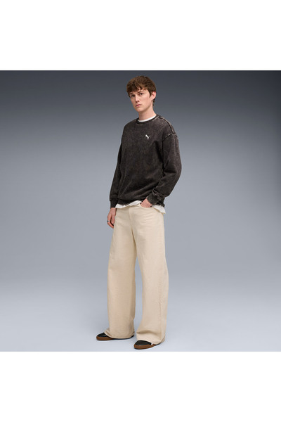 Puma Ess Elevated Wash Crew Erkek Siyah Sweatshirt