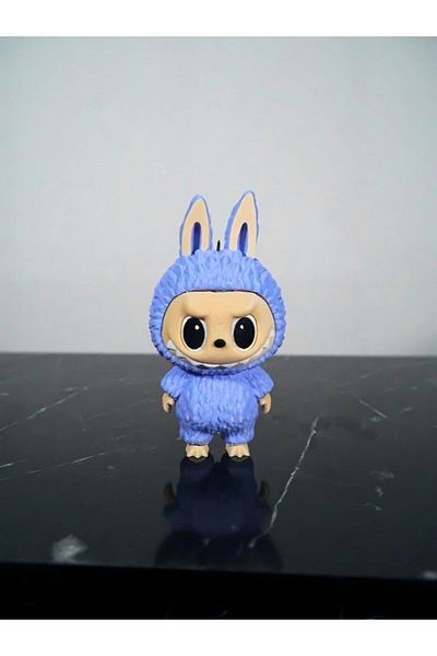 YONCA MODA Labubu Figure Keychain Lilac 13 cm Quality -